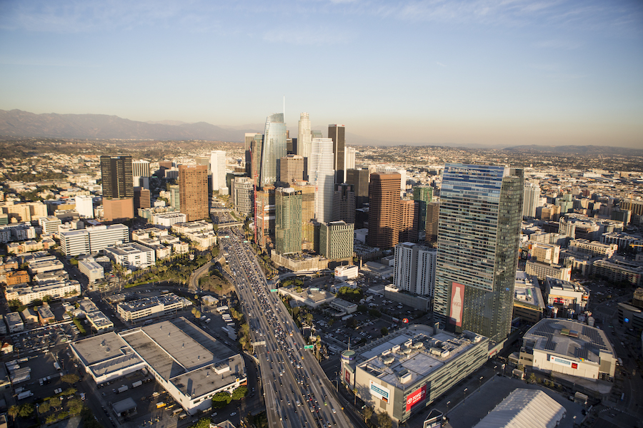 LA city skyscape
