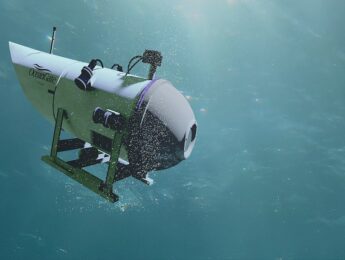 Model of the OceanGate submersible "Titan."