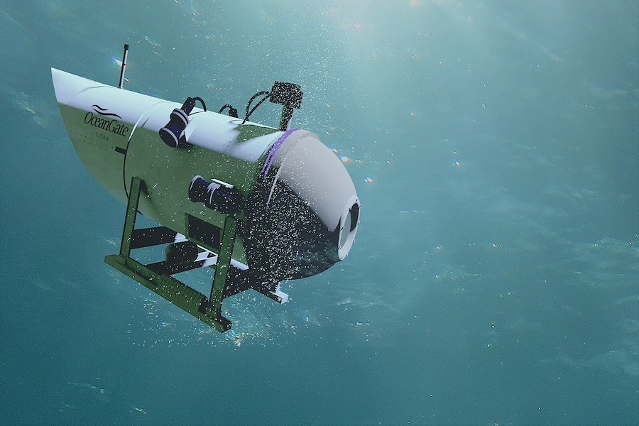 Model of the OceanGate submersible "Titan."