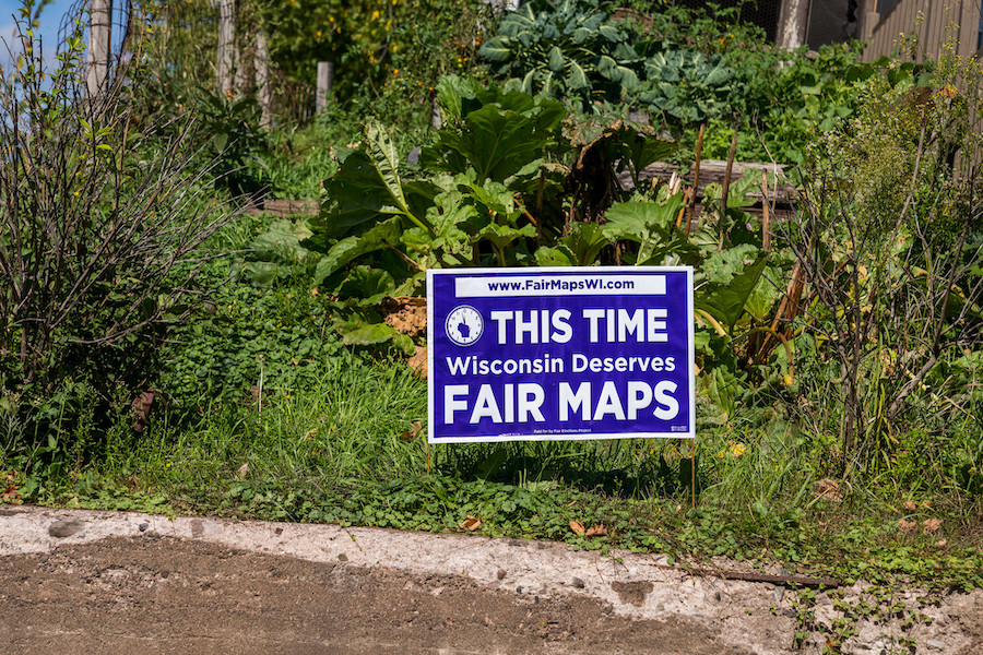Wisconsin 'Fair Maps' yard sign