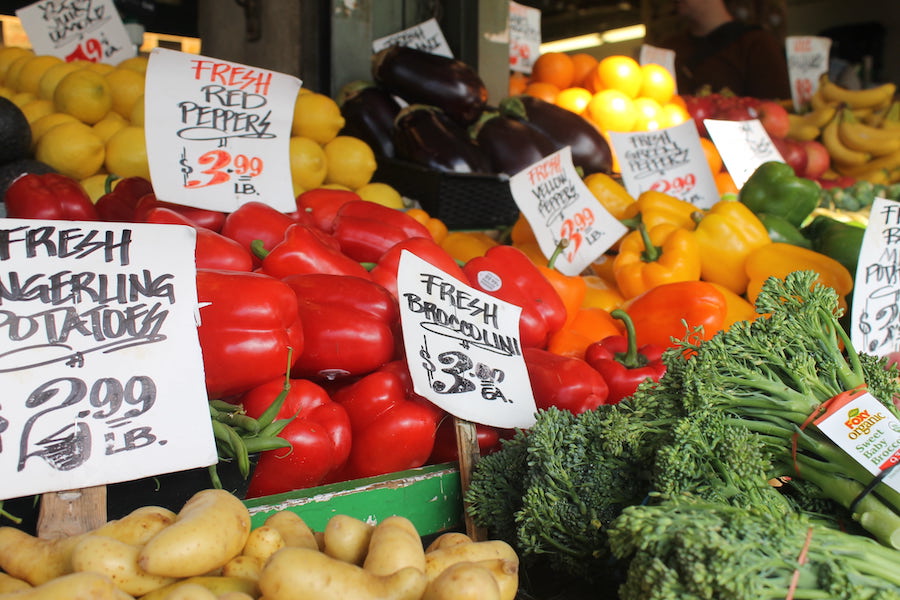 grocery market vegetable aisle