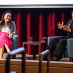 Professors Julia Lee and Henry Louis Gates, Jr. at the November Global Conversations Series