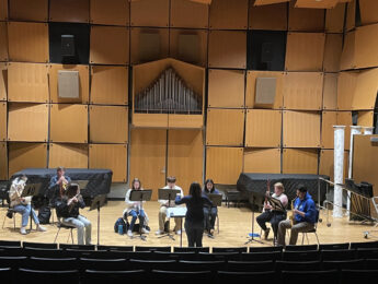 LMU Wind Ensemble Rehearses in Murphy Recital Hall