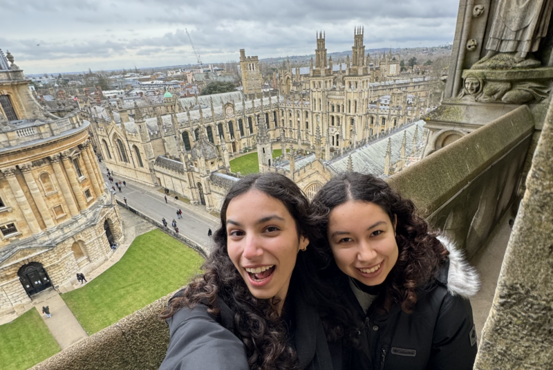 Sophia Ordubegian (POLS ’26) and Karen Medrano (HIST and ECON ’25) in Oxford, UK.